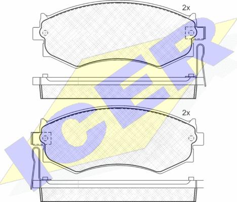 Icer 180986 - Тормозные колодки, дисковые, комплект autospares.lv