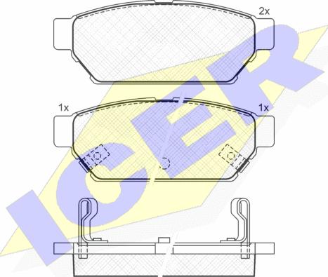 Icer 180982 - Тормозные колодки, дисковые, комплект autospares.lv