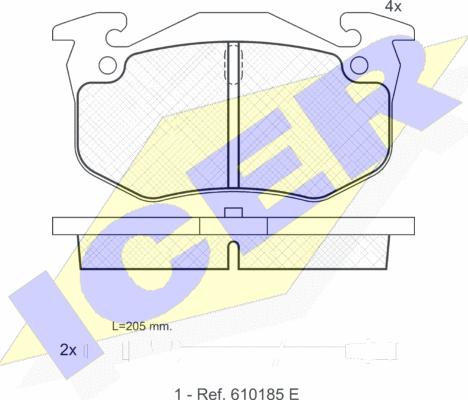 Icer 180931 - Тормозные колодки, дисковые, комплект autospares.lv