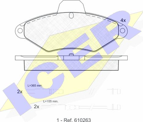 Icer 180920 - Тормозные колодки, дисковые, комплект autospares.lv