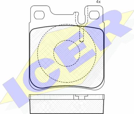 Icer 180976-396 - Тормозные колодки, дисковые, комплект autospares.lv