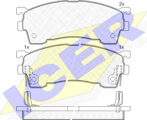 Icer 180971-204 - Тормозные колодки, дисковые, комплект autospares.lv