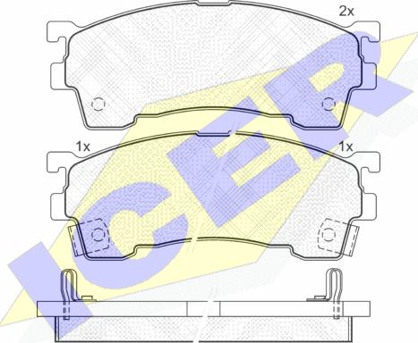 Icer 180971-203 - Тормозные колодки, дисковые, комплект autospares.lv