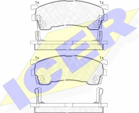 Icer 180971 - Тормозные колодки, дисковые, комплект autospares.lv