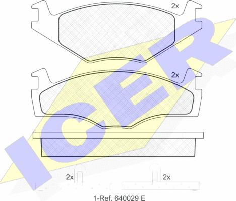 Icer 180460 - Тормозные колодки, дисковые, комплект autospares.lv