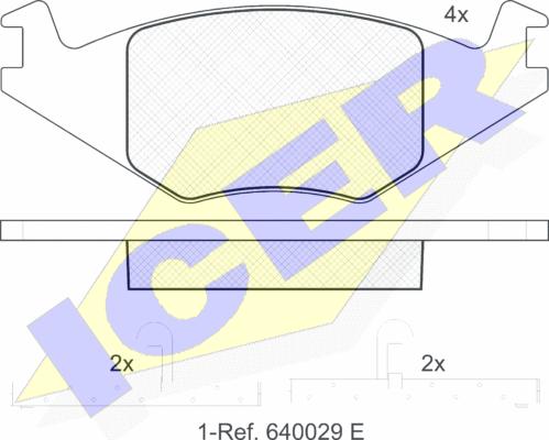 Icer 180461 - Тормозные колодки, дисковые, комплект autospares.lv