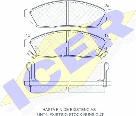 Icer 180483 - Тормозные колодки, дисковые, комплект autospares.lv