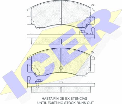 Icer 180509 - Тормозные колодки, дисковые, комплект autospares.lv