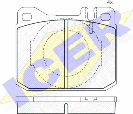 Icer 180511 - Тормозные колодки, дисковые, комплект autospares.lv