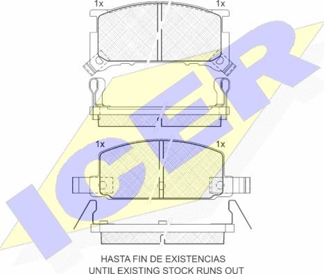 Icer 180585 - Тормозные колодки, дисковые, комплект autospares.lv