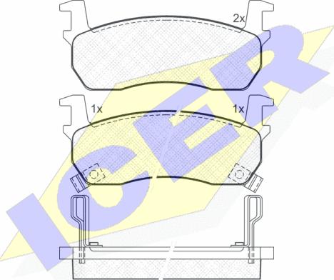 Icer 180530 - Тормозные колодки, дисковые, комплект autospares.lv