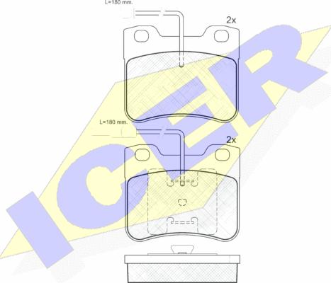 Icer 180691 - Тормозные колодки, дисковые, комплект autospares.lv