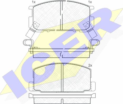 Icer 180605 - Тормозные колодки, дисковые, комплект autospares.lv