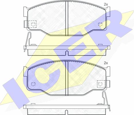 Icer 180606 - Тормозные колодки, дисковые, комплект autospares.lv