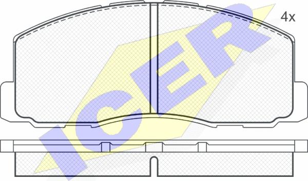 Icer 180602 - Тормозные колодки, дисковые, комплект autospares.lv