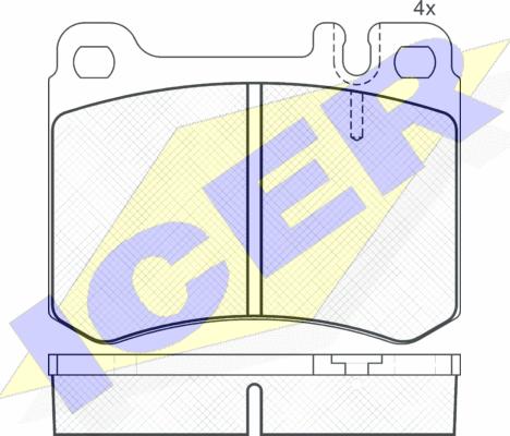 Icer 180685 - Тормозные колодки, дисковые, комплект autospares.lv