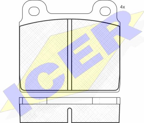 Icer 180011 - Тормозные колодки, дисковые, комплект autospares.lv