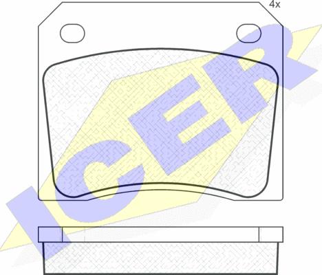 Icer 180036 - Тормозные колодки, дисковые, комплект autospares.lv
