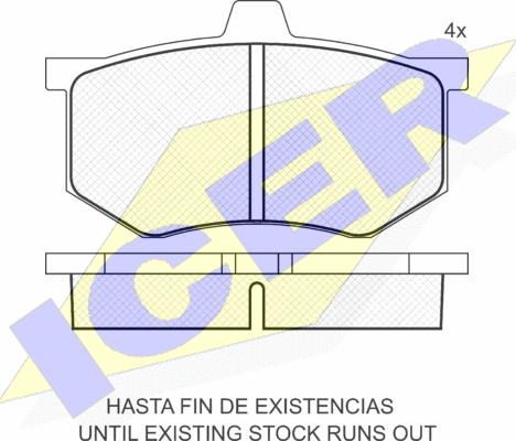 Icer 180184 - Тормозные колодки, дисковые, комплект autospares.lv