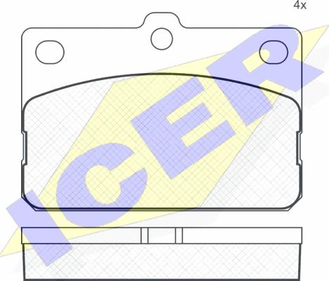 Icer 180185 - Тормозные колодки, дисковые, комплект autospares.lv