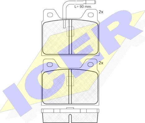 Icer 180127 - Тормозные колодки, дисковые, комплект autospares.lv