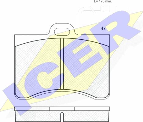 Icer 180175 - Тормозные колодки, дисковые, комплект autospares.lv