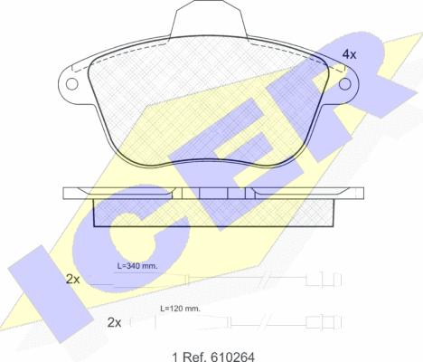 Icer 180857 - Тормозные колодки, дисковые, комплект autospares.lv