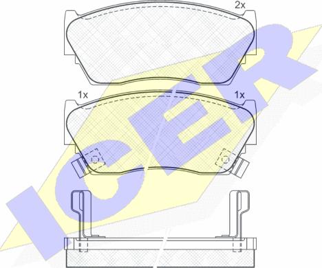 Icer 180882 - Тормозные колодки, дисковые, комплект autospares.lv