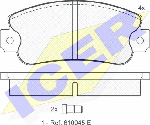 Icer 180838 - Тормозные колодки, дисковые, комплект autospares.lv