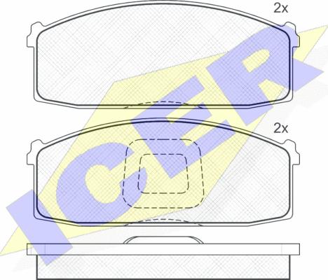 Icer 180396 - Тормозные колодки, дисковые, комплект autospares.lv