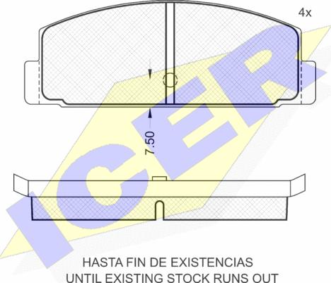 Icer 180391 - Тормозные колодки, дисковые, комплект autospares.lv