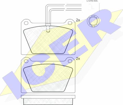 Icer 180356 - Тормозные колодки, дисковые, комплект autospares.lv