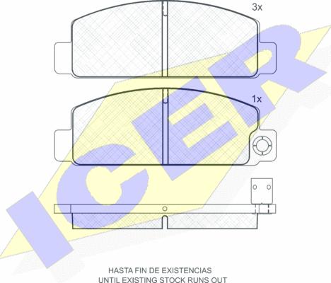 Icer 180369 - Тормозные колодки, дисковые, комплект autospares.lv