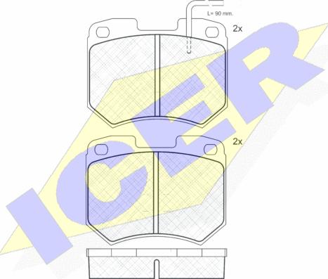 Icer 180314 - Тормозные колодки, дисковые, комплект autospares.lv