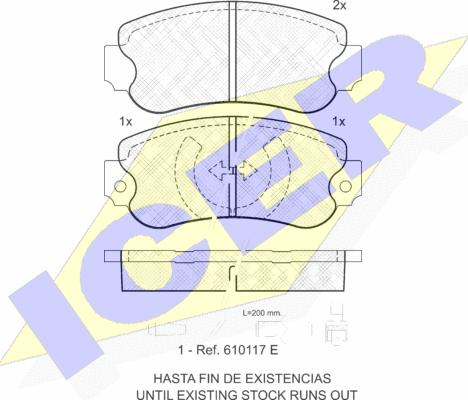 Icer 180310 - Тормозные колодки, дисковые, комплект autospares.lv