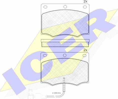 Icer 180335 - Тормозные колодки, дисковые, комплект autospares.lv