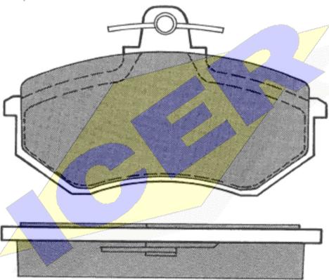 Icer 180338 - Тормозные колодки, дисковые, комплект autospares.lv