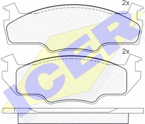 Icer 180333 - Тормозные колодки, дисковые, комплект autospares.lv