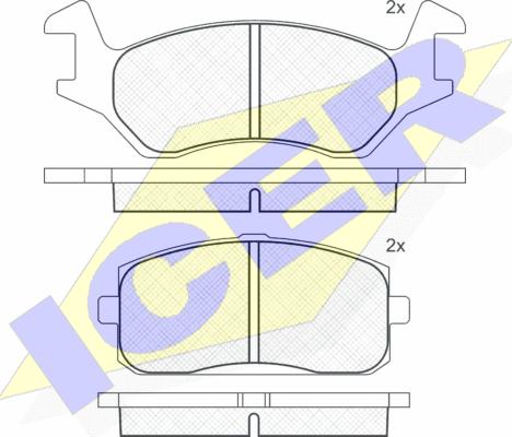 Icer 180294 - Тормозные колодки, дисковые, комплект autospares.lv