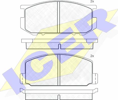 Icer 180295 - Тормозные колодки, дисковые, комплект autospares.lv