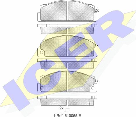 Icer 180240 - Тормозные колодки, дисковые, комплект autospares.lv