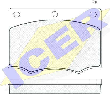 Icer 180259 - Тормозные колодки, дисковые, комплект autospares.lv