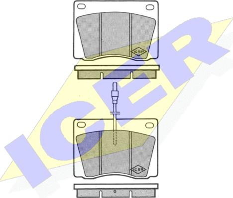 Icer 180205 - Тормозные колодки, дисковые, комплект autospares.lv