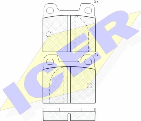 Icer 180200 - Тормозные колодки, дисковые, комплект autospares.lv