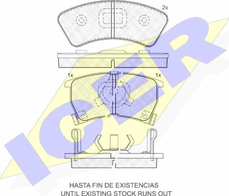 Icer 180748 - Тормозные колодки, дисковые, комплект autospares.lv