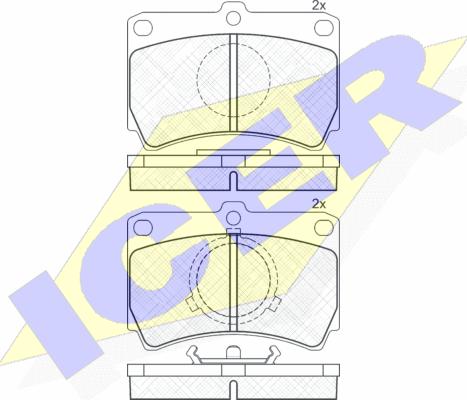 Icer 180756 - Тормозные колодки, дисковые, комплект autospares.lv