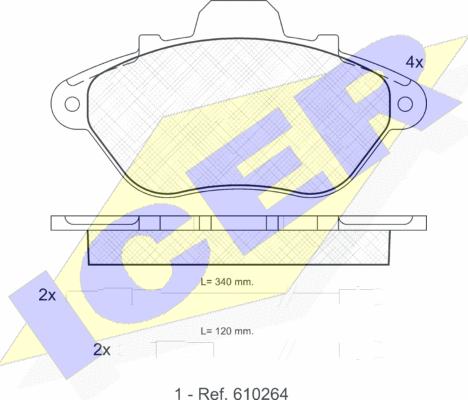 Icer 180786 - Тормозные колодки, дисковые, комплект autospares.lv