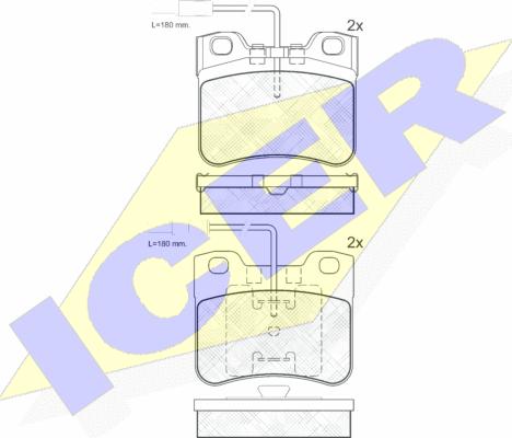 Icer 180788-203 - Тормозные колодки, дисковые, комплект autospares.lv