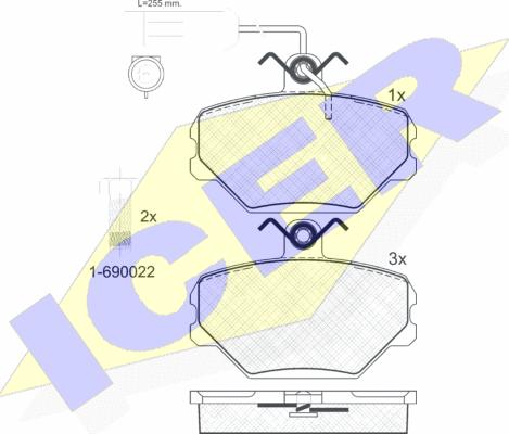 Icer 180729-203 - Тормозные колодки, дисковые, комплект autospares.lv