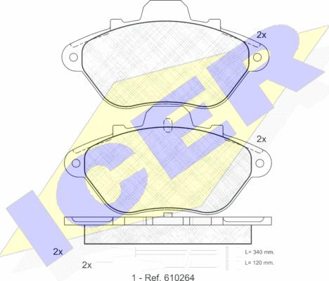 Icer 180779 - Тормозные колодки, дисковые, комплект autospares.lv